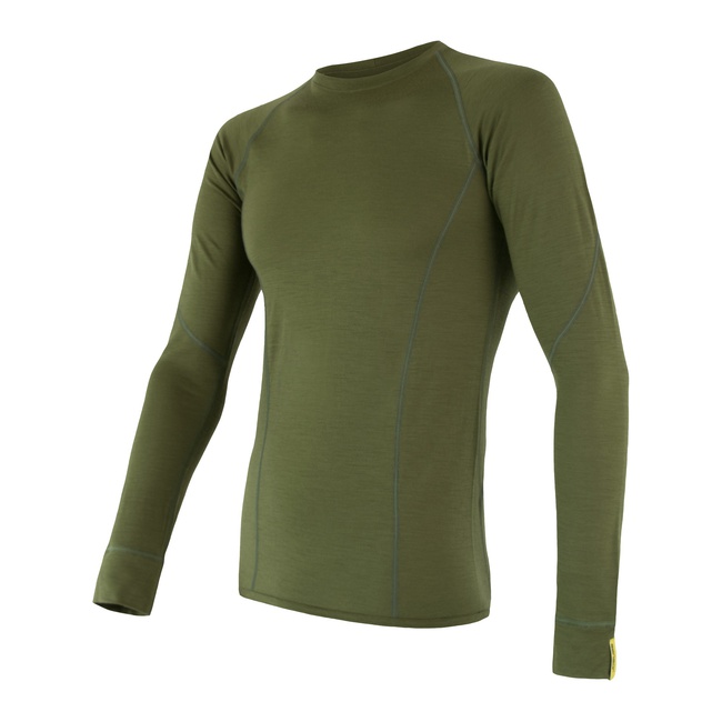 Pánské tričko SENSOR Merino active zelená Barva: Zelená, Velikost: S