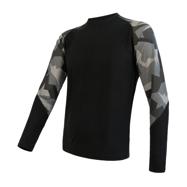 Pánské termo tričko SENSOR Merino impress černá Barva: černá, Velikost: XXL