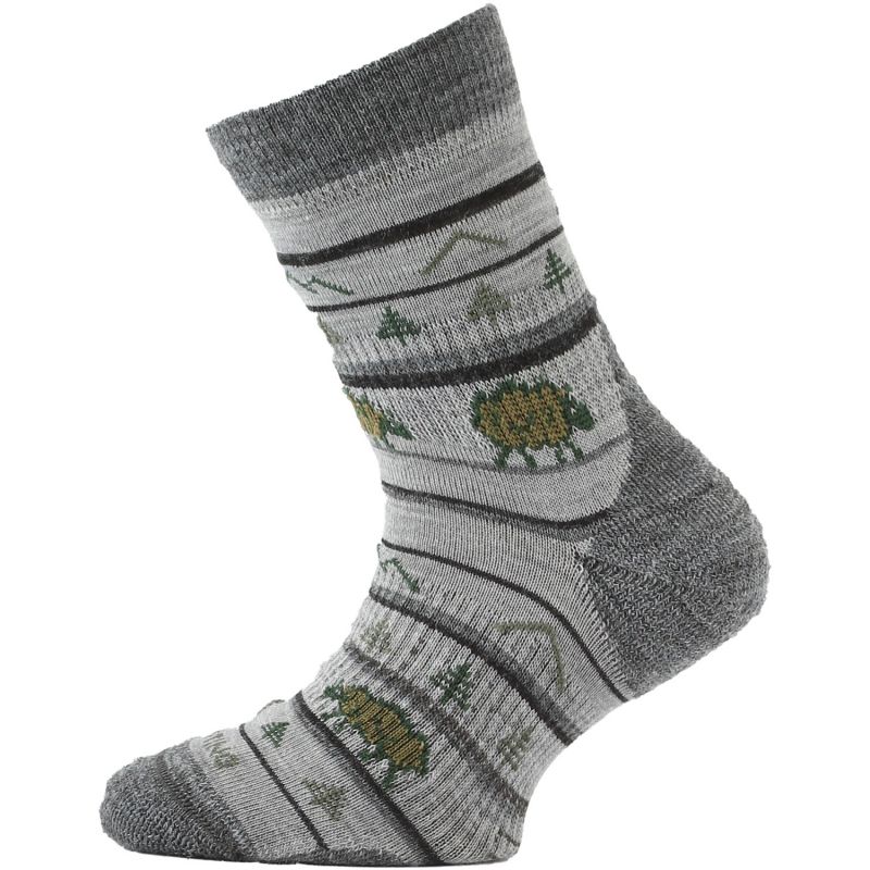 Dětské merino ponožky LASTING Tjl šedé Velikost: (34-37) S