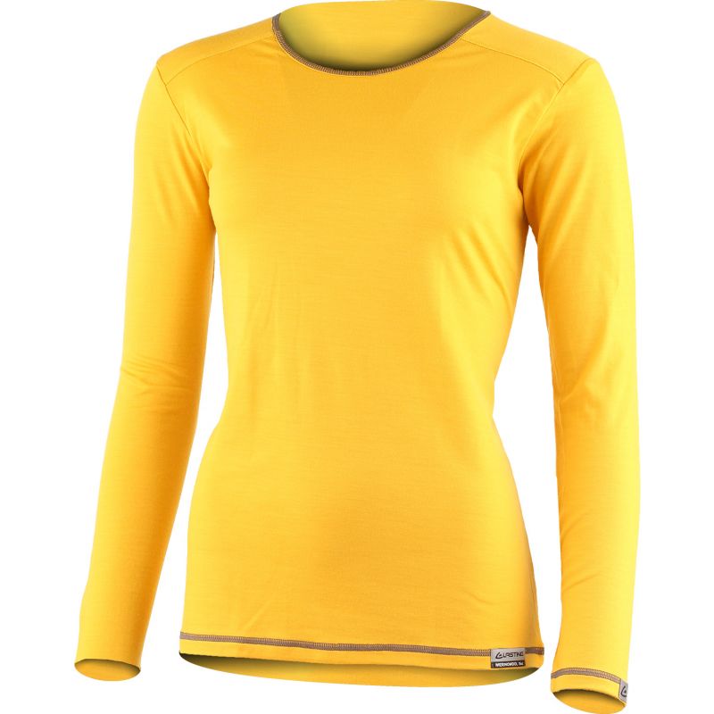 Dámské merino triko LASTING Mata žlutá Velikost: XL
