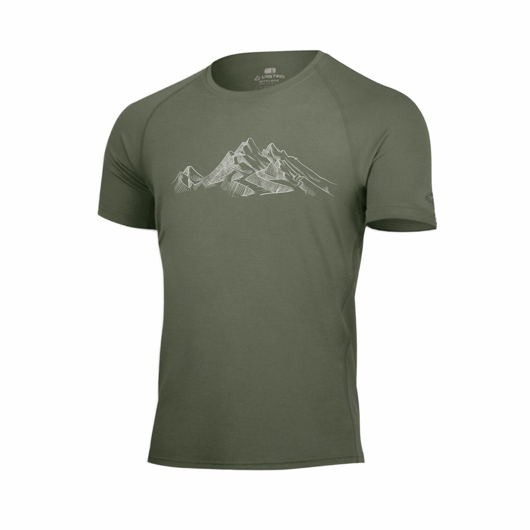 Pánské merino triko LASTING Hill zelené Velikost: XL