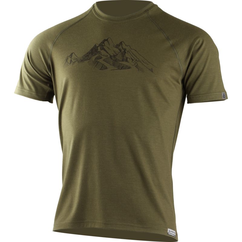 Pánské merino triko LASTING Hill zelené Velikost: XL