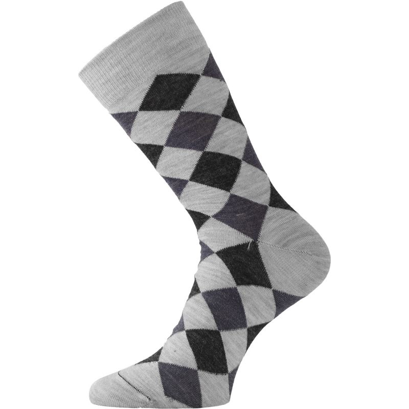 Merino ponožky LASTING Wpk šedé Velikost: (38-41) M