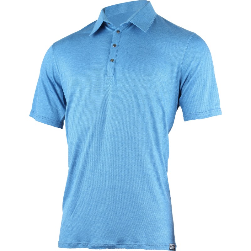 LASTING pánská merino polo košile JARIS modrá Velikost: XXL