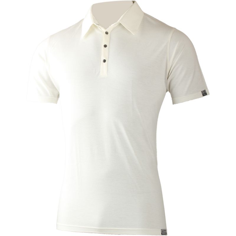LASTING pánská merino polo košile JARIS bílá Velikost: XXL