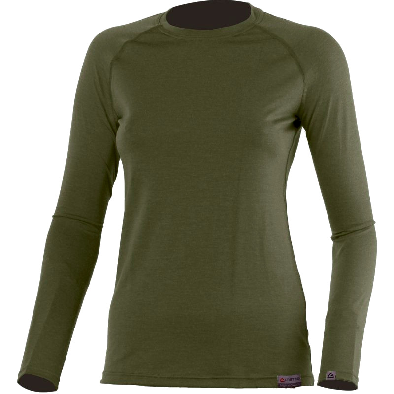 Dámské merino triko LASTING Atila hnědá Velikost: XL