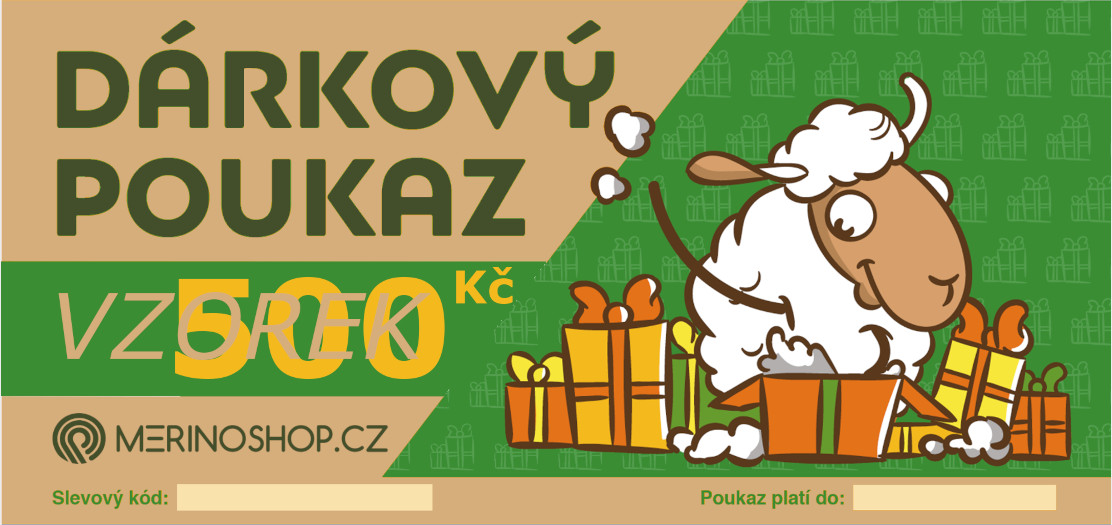 MERINOSHOP.CZ Dárkový poukaz 2500Kč (PDF emailem)