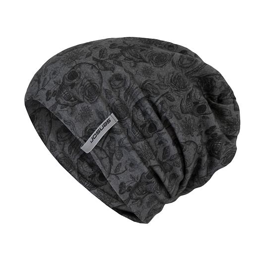 Čepice SENSOR Merino impress černá/skulls Barva: černá, Velikost: M