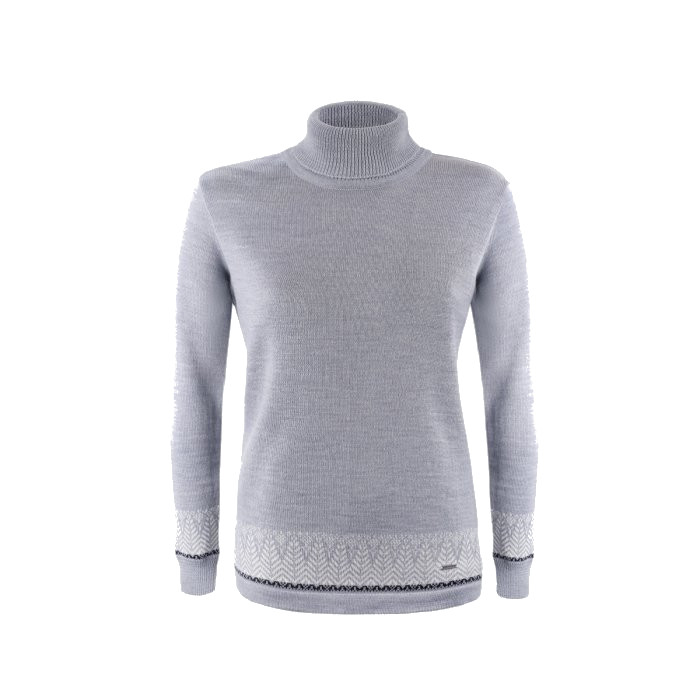 KAMA 5022 dámský merino svetr,  sv. šedá Velikost: XS