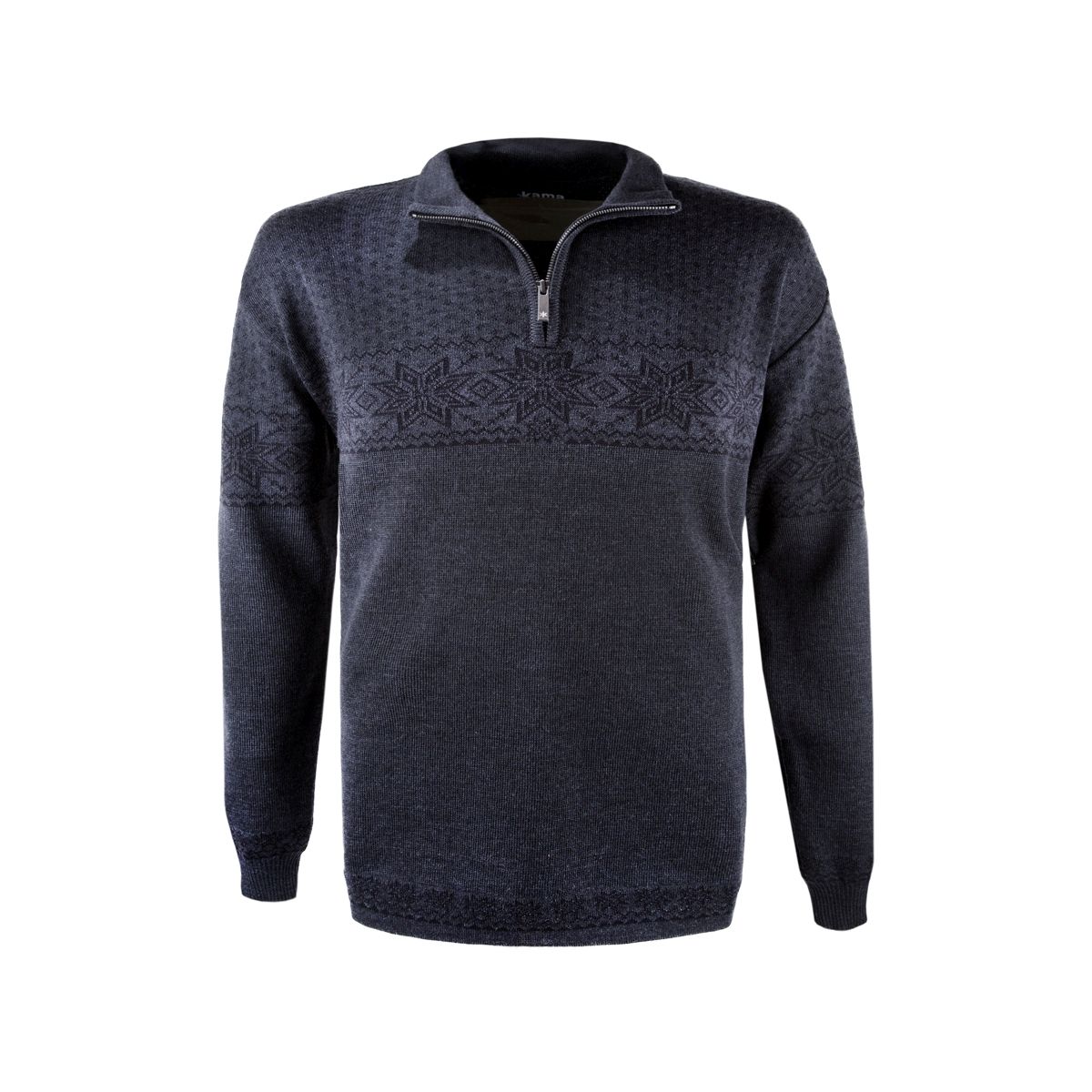 KAMA 4053 unisex merino svetr,  tm. šedý Velikost: S