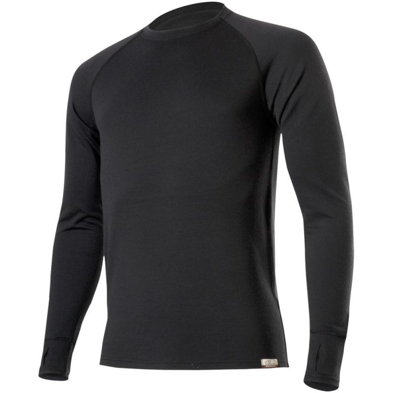 LASTING pánská merino mikina WITY černá Velikost: XXL
