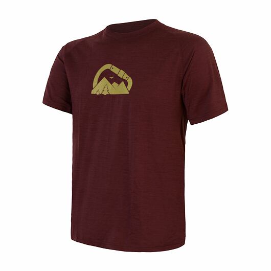 Pánské merino triko SENSOR Air Pt Summit port red Barva: červená, Velikost: S
