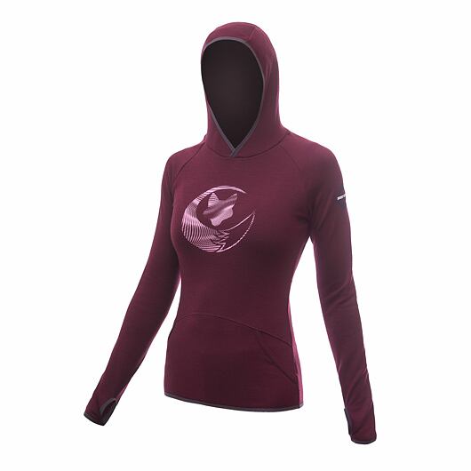 Dámská merino mikina SENSOR Upper Fox port red Barva: červená, Velikost: XL