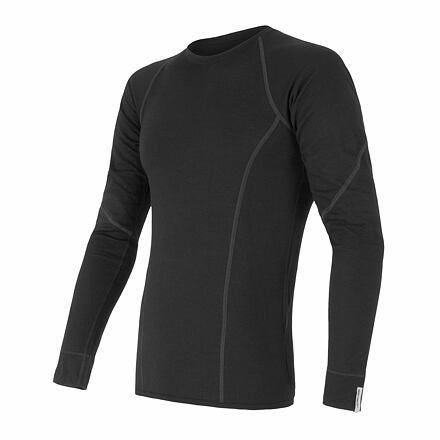 Pánské tričko SENSOR Merino active černá Barva: černá, Velikost: XXXL