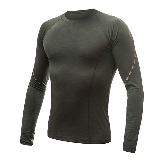 SENSOR MERINO AIR pánské triko dl.rukáv olive green Velikost: S