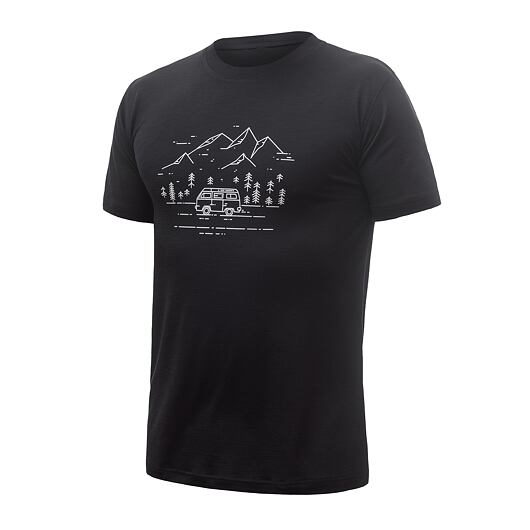 Pánské triko SENSOR Merino Active PT Van Life černá Barva: černá, Velikost: L