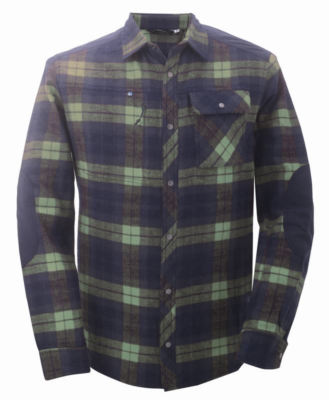 2117 of Sweden 2117 SVEG - ECO pánská flanelová košile, zelená "Forest Green" Velikost: 3XL