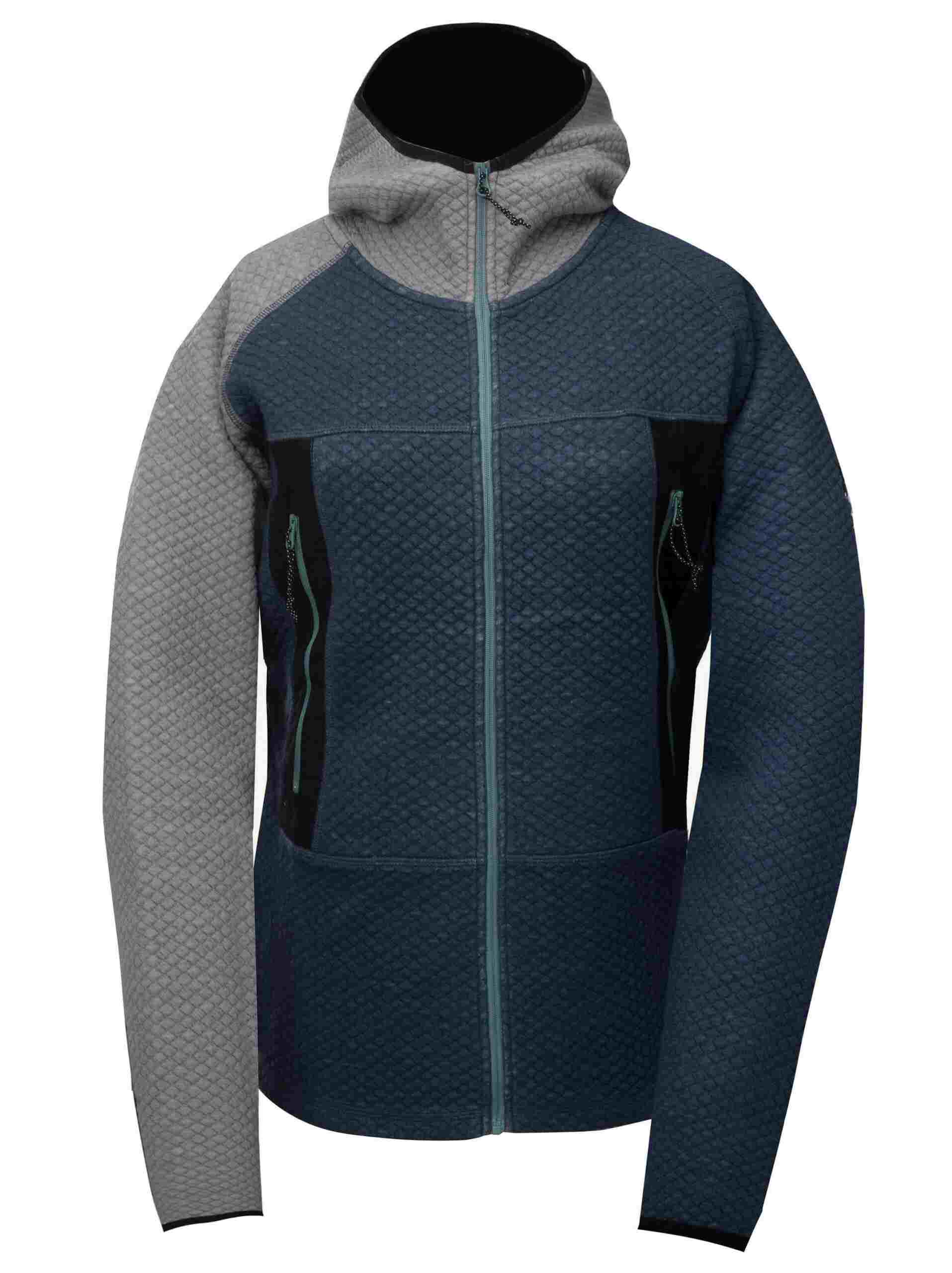 2117 of Sweden 2117 NYBYN ECO dámská waffe merino mikina, modrá Velikost: XS