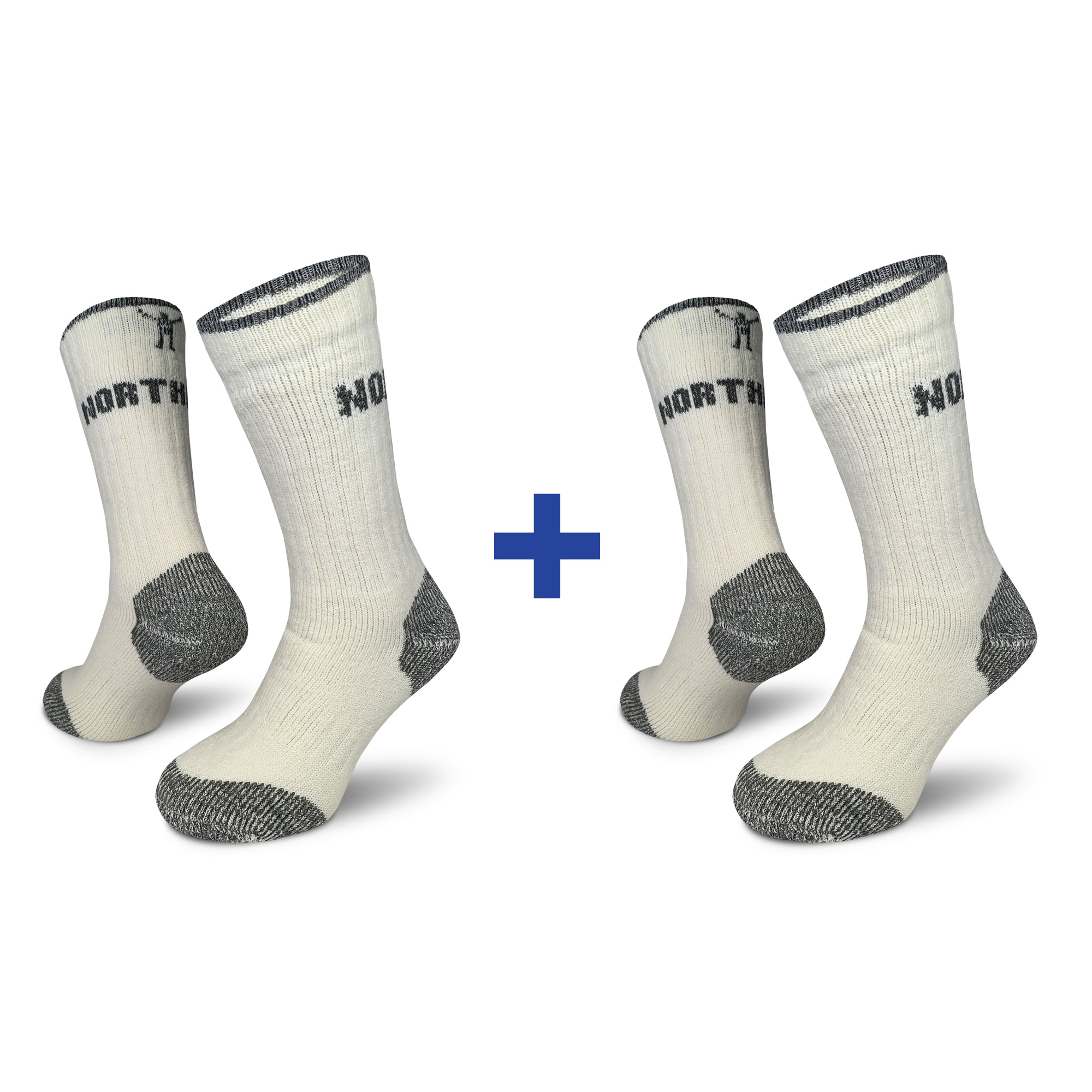 NORTHMAN Arctic Track Merino ponožky 2-Pack, Bílá Velikost: S/36-38