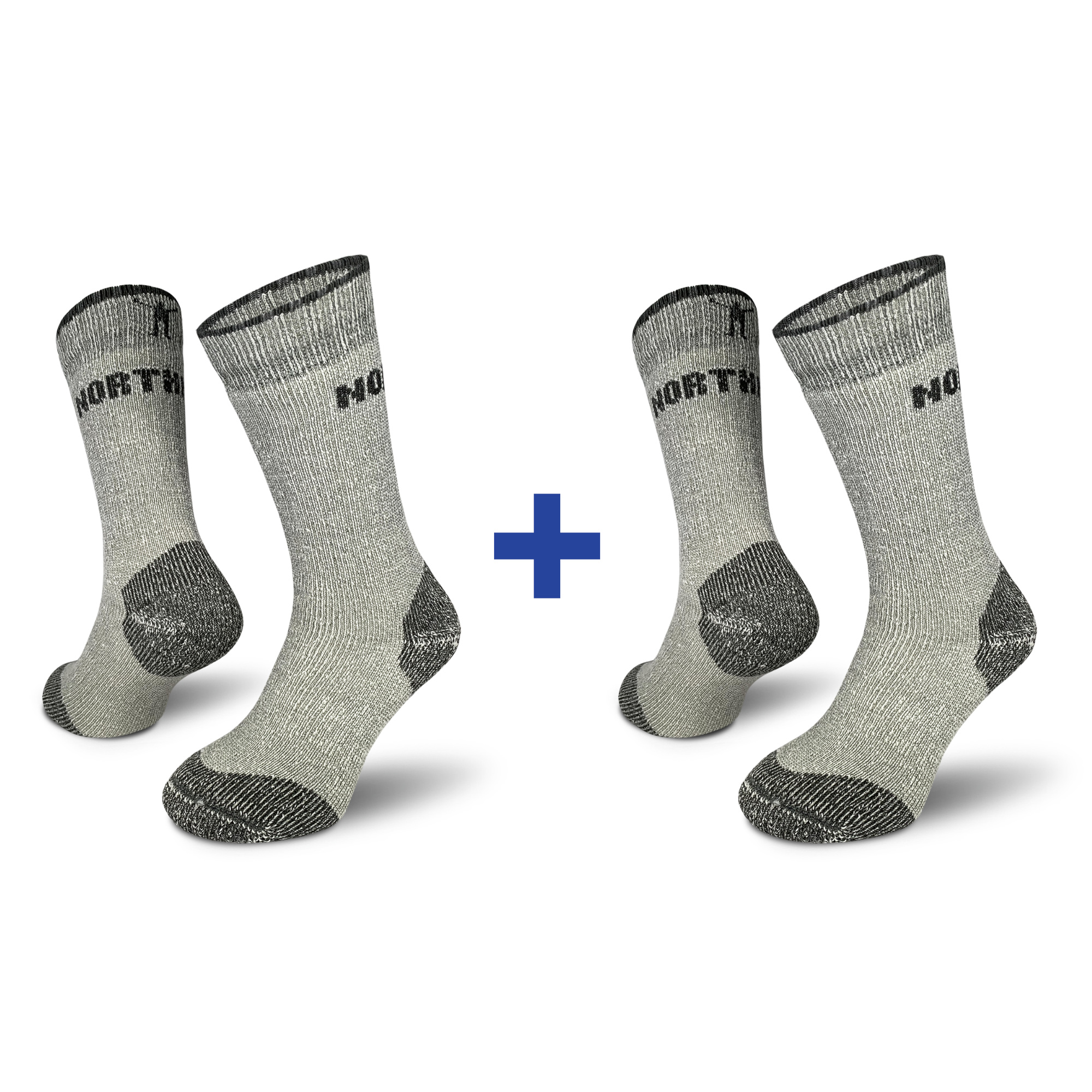 NORTHMAN Arctic Track Merino ponožky 2-Pack, Světle šedá Velikost: S/36-38