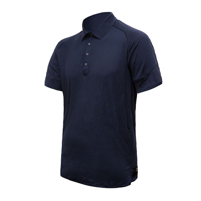 Pánské merino polo triko SENSOR Merino Active modré Barva: Modrá, Velikost: S