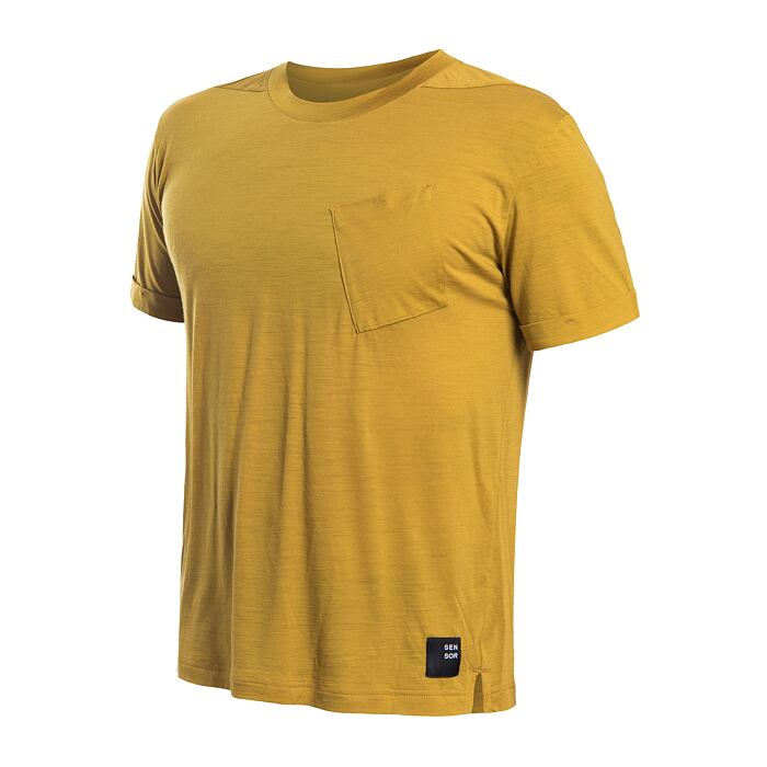 Pánské merino triko SENSOR Merino Air Traveller žluté Barva: žlutá, Velikost: XL