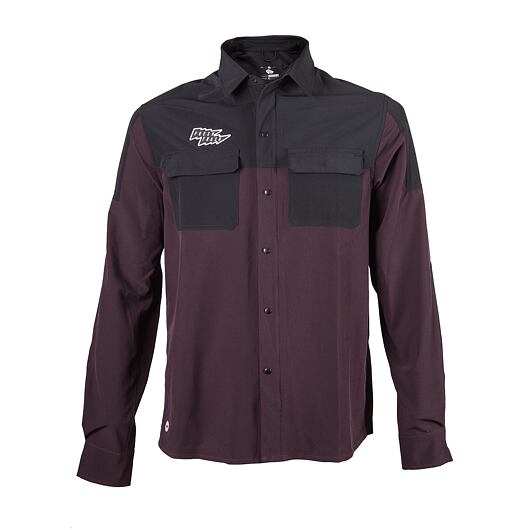 FRESH TRASH FT MEN´S RIDER LONG SLEEVE SHIRT WINE RED/BLACK Velikost: XL