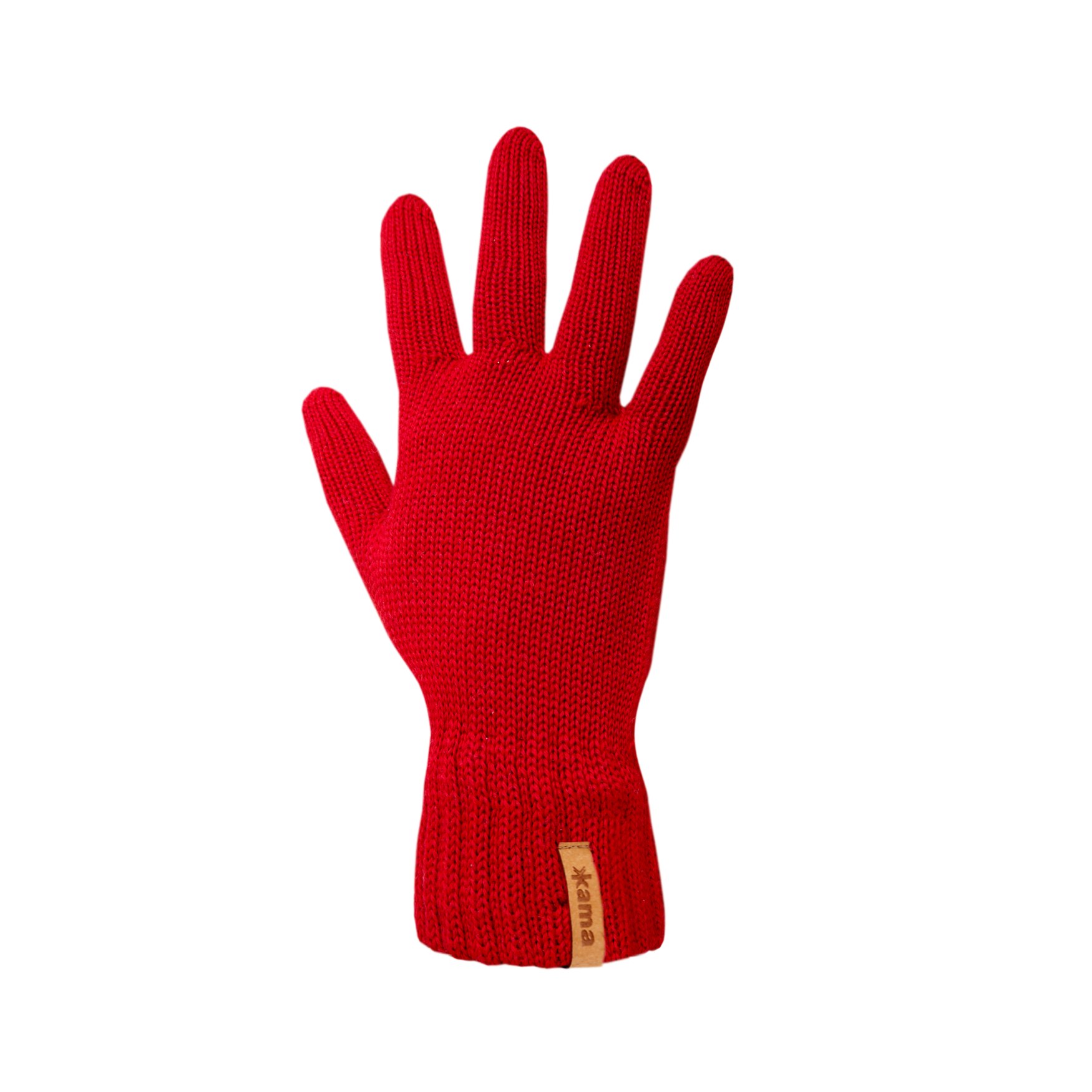 KAMA R102 pletené merino rukavice,  červená Velikost: L
