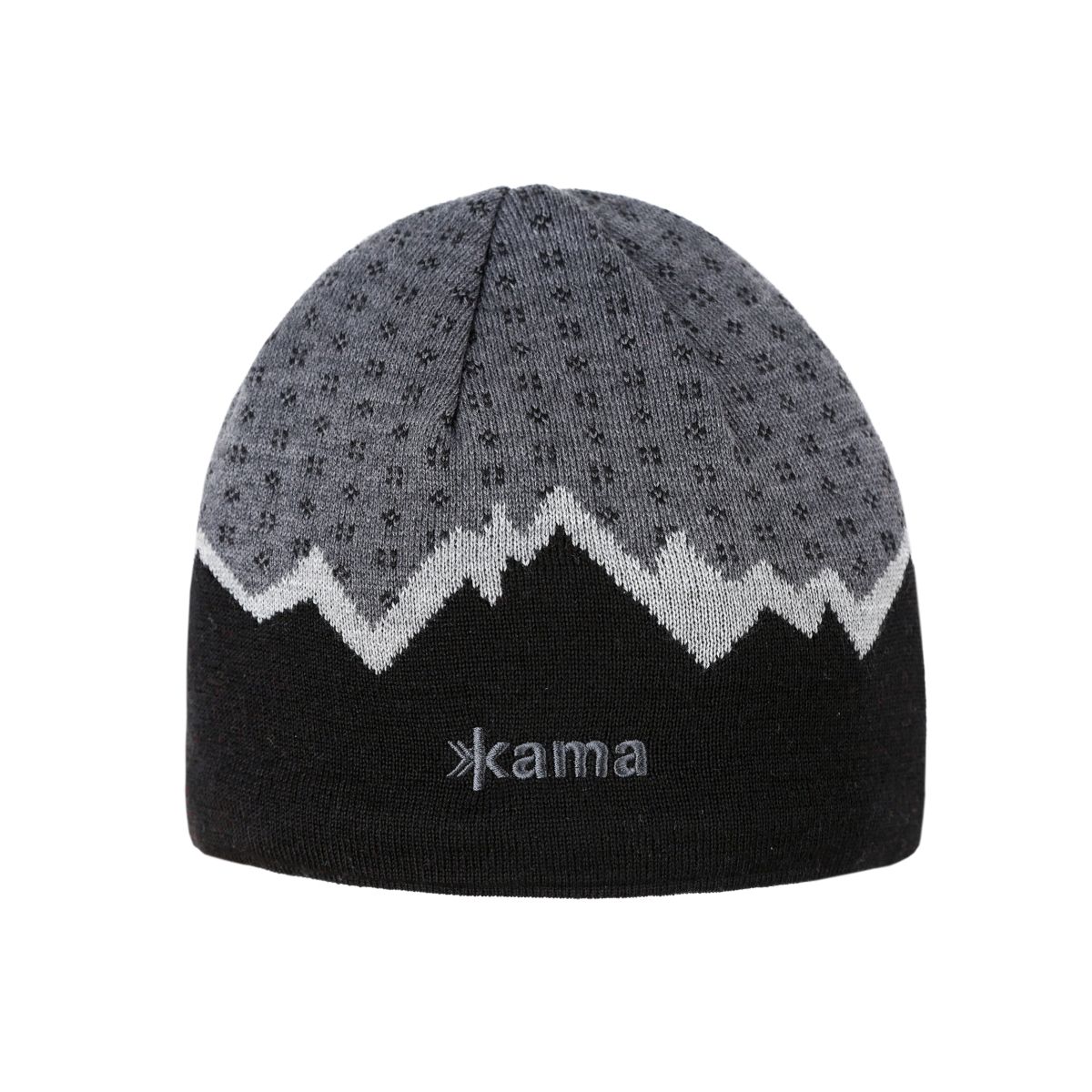 KAMA A169 Pletená Merino čepice XL, černá Velikost: XL