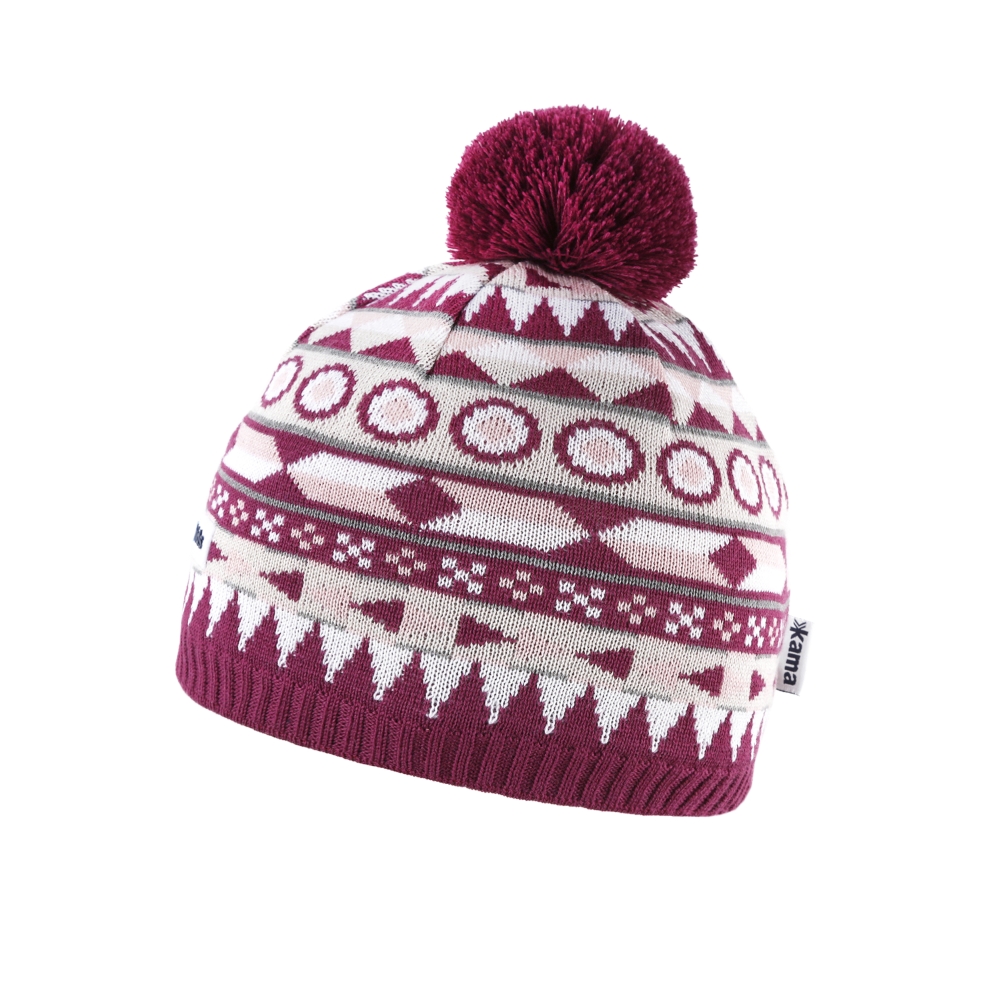 KAMA B99 Dětská pletená Merino čepice , purpurová