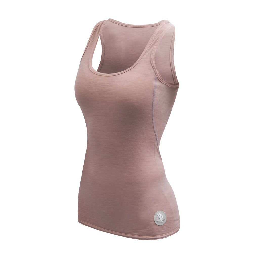 SENSOR MERINO AIR dámské triko bez rukávu dusty pink Velikost: L
