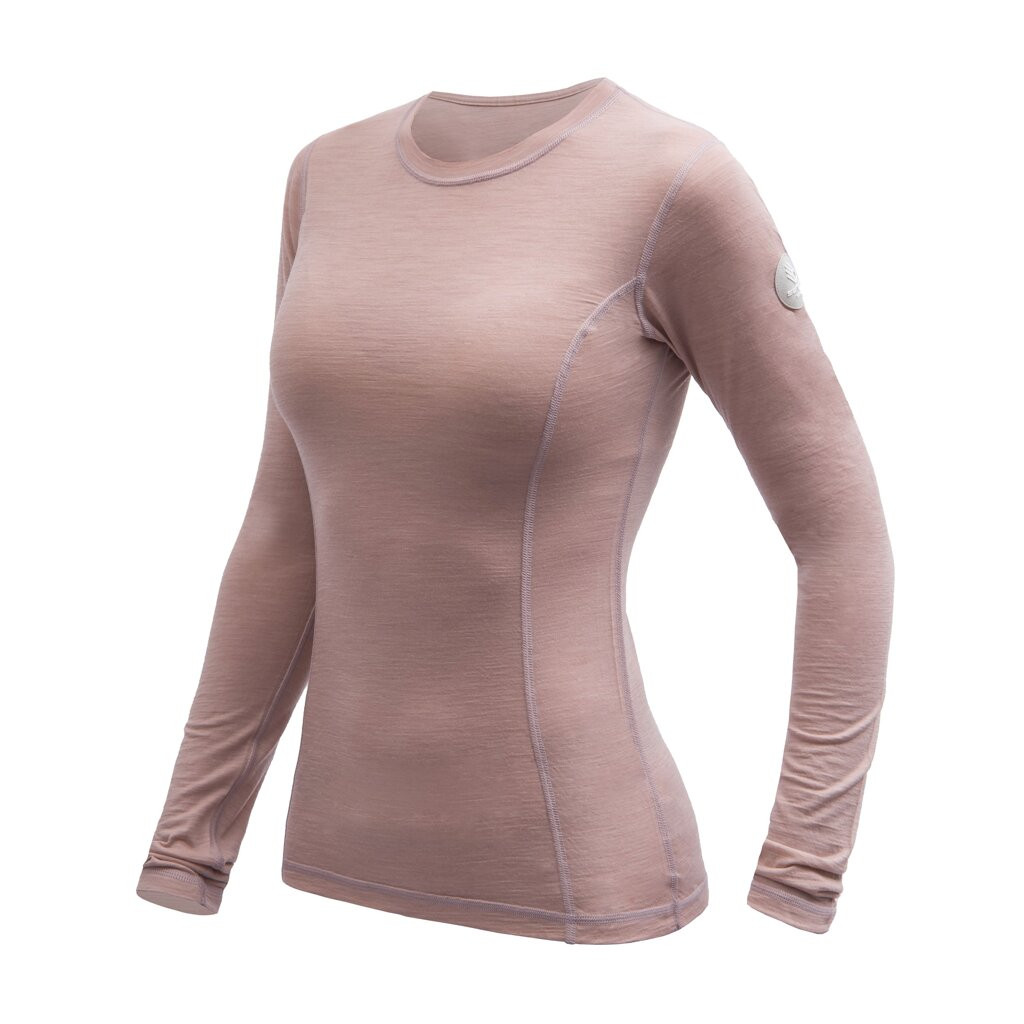 SENSOR MERINO AIR dámské triko dl.rukáv dusty pink Velikost: L