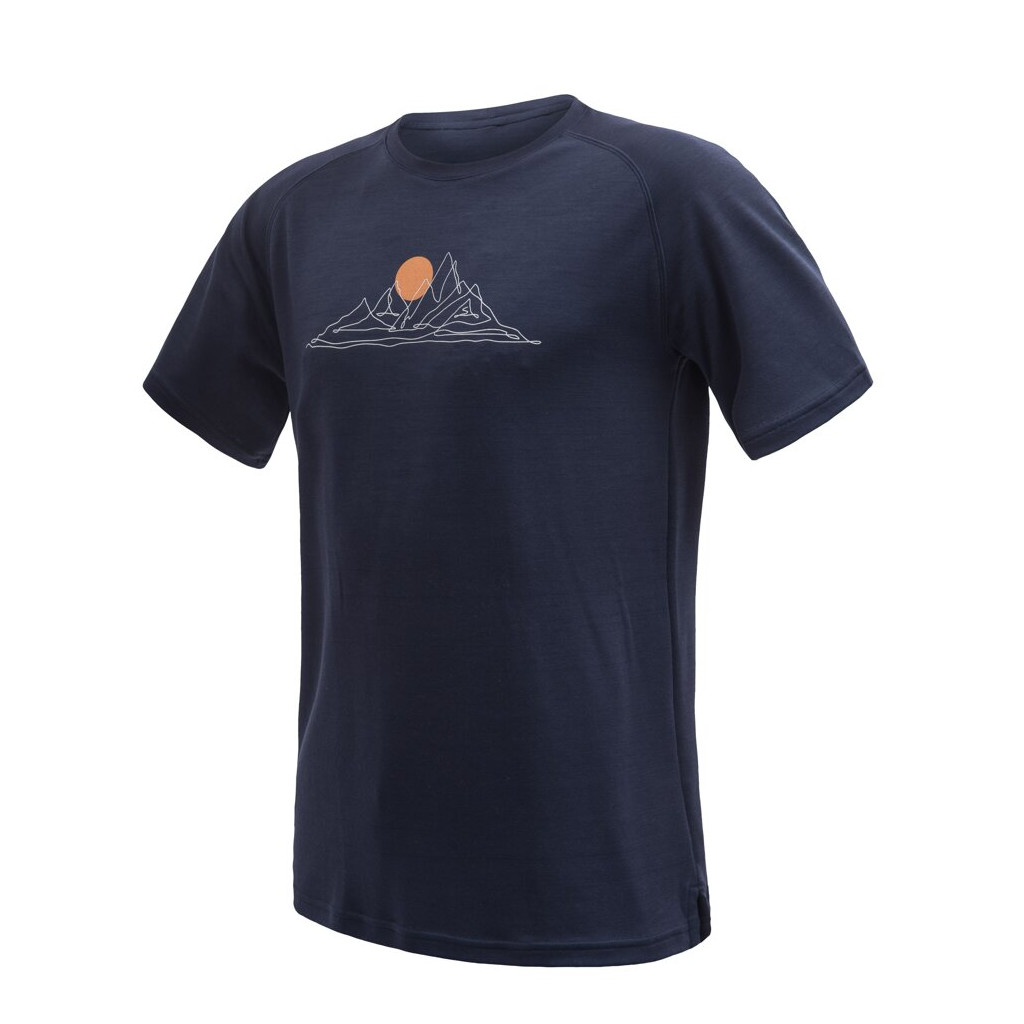 SENSOR MERINO BLEND MOON pánské triko kr.rukáv deep blue Velikost: S