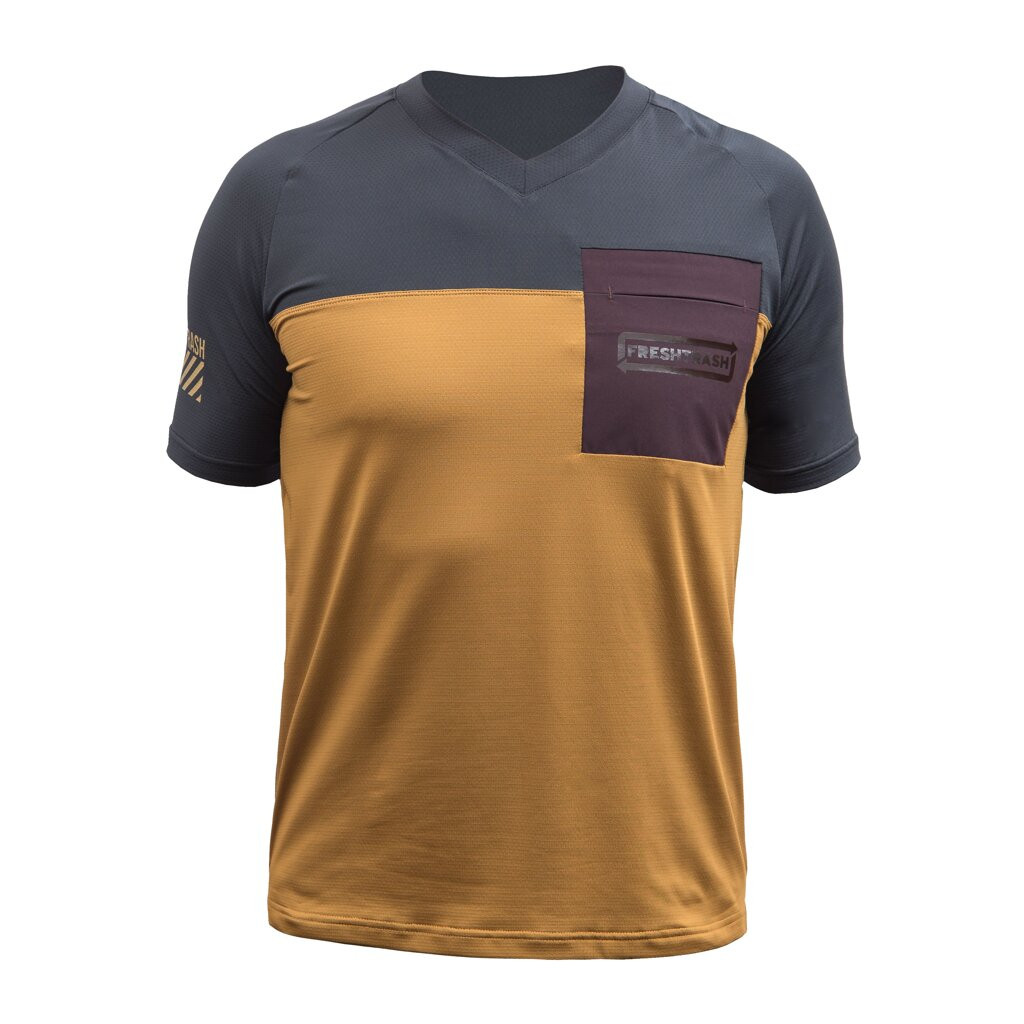 FRESH TRASH FT men's horizon pocket short sleeve jersey golden/black Velikost: S