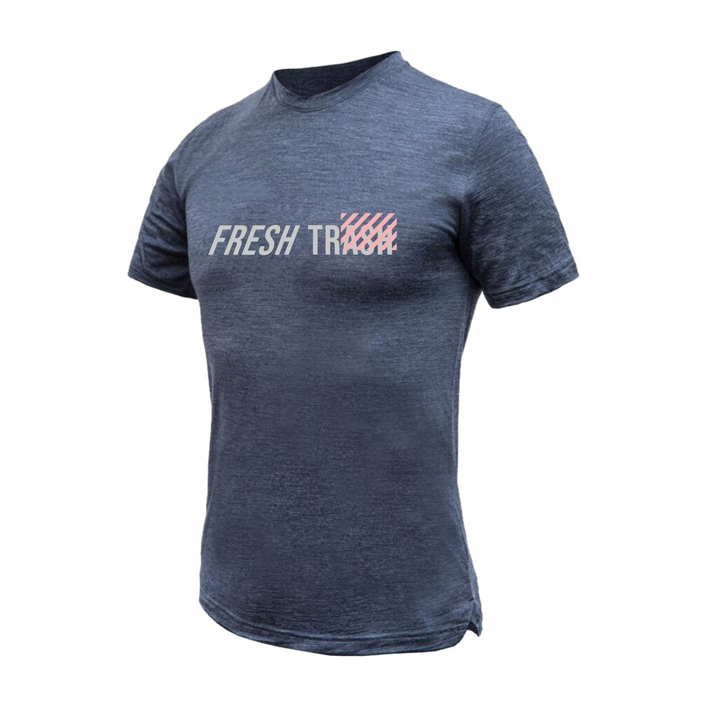 FRESH TRASH FT MEN’S MERINO TENCEL LOGO 2.0 TEE BLUE Velikost: S