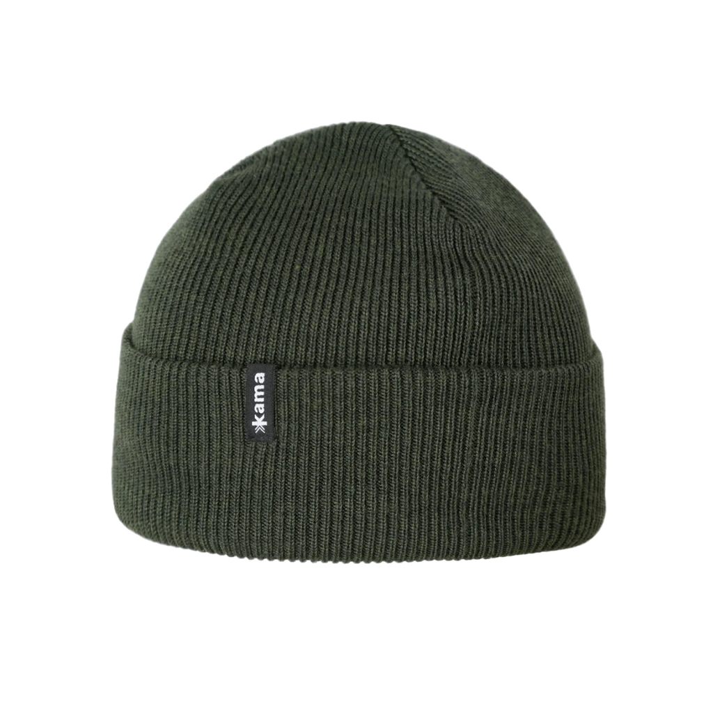 KAMA LA05 pletená merino čepice,  zelená Velikost: UNI