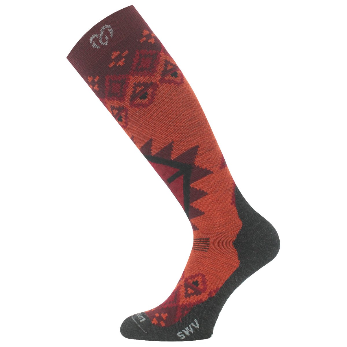 LASTING merino lyžařské podkolenky SWV, hnědá Velikost: S/34-37