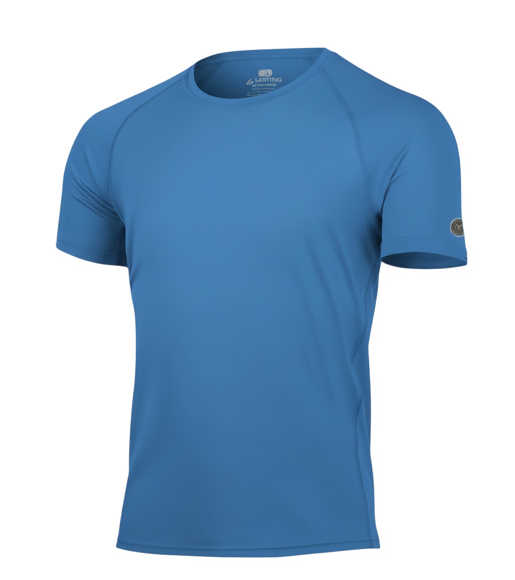 LASTING pánské merino triko QUIDO modré Velikost: L