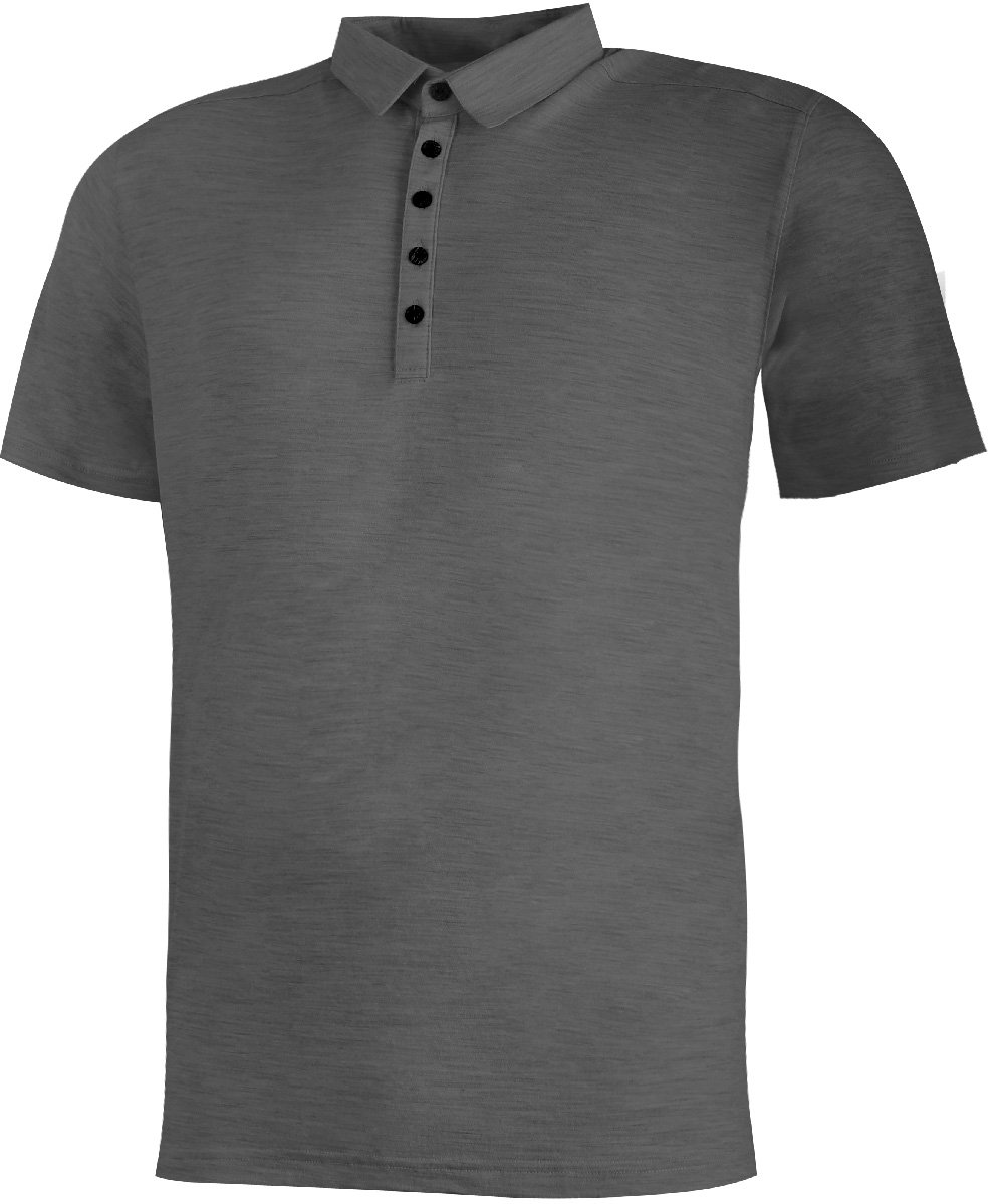 LASTING pánské merino&bambus polo triko BASI šedé Velikost: M
