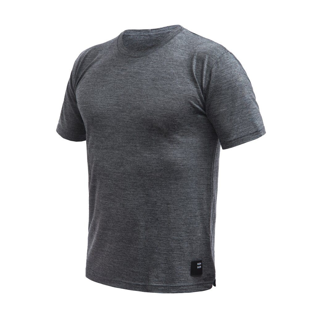 SENSOR MERINO LITE pánské triko kr.rukáv anthracite gray Velikost: XXL