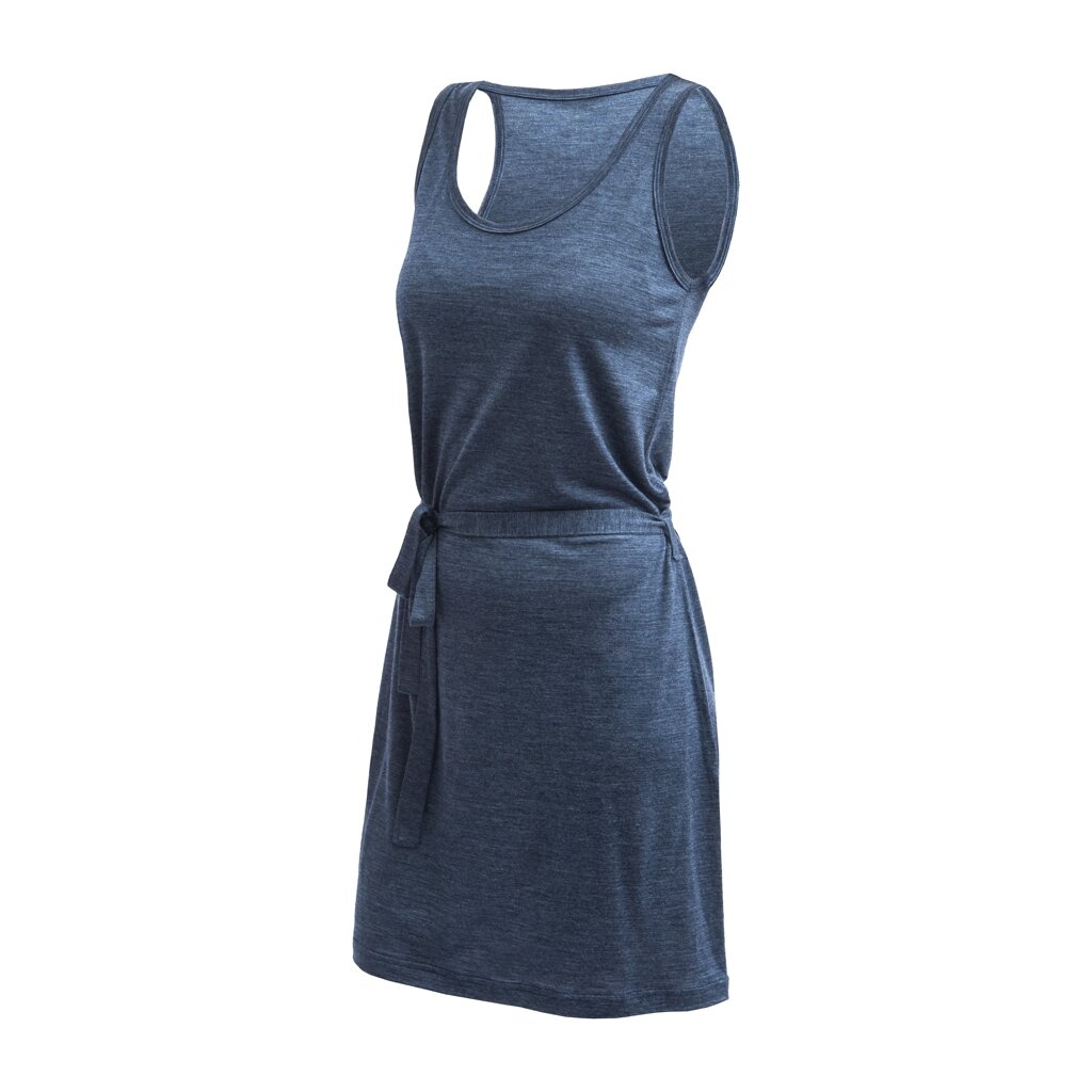 SENSOR MERINO LITE šaty bez rukávu,  mottled blue Velikost: M