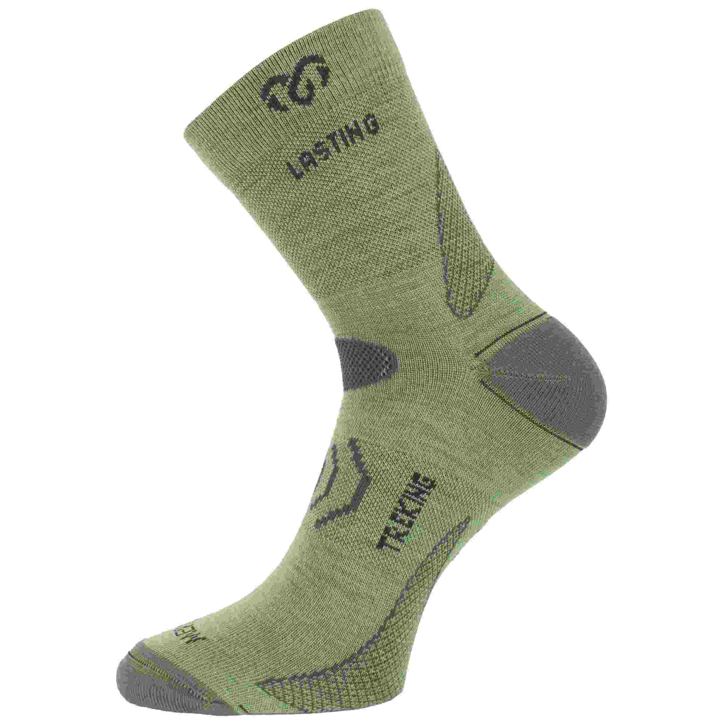 Levně LASTING merino ponožky TNW zelené