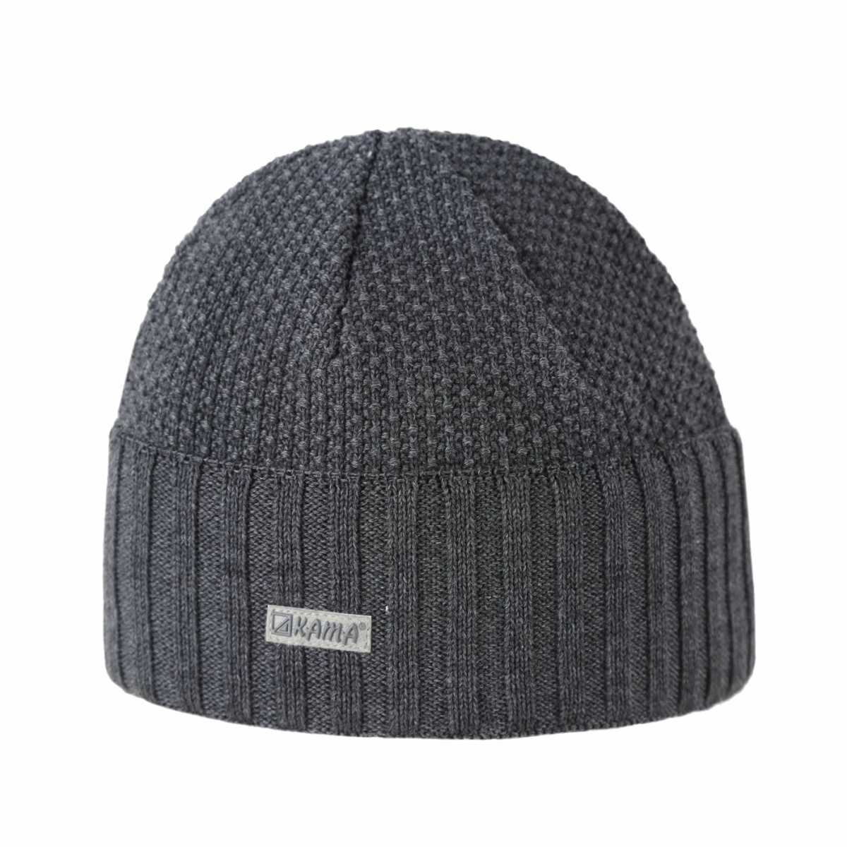 KAMA A199 Sustainno Merino čepice, šedá