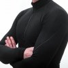 SENSOR MERINO DF pánské triko dl.rukáv zip černá