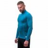 SENSOR MERINO DF pánské triko dl.rukáv zip modrá