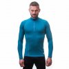 SENSOR MERINO DF pánské triko dl.rukáv zip modrá