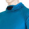 SENSOR MERINO DF pánské triko dl.rukáv s kapucí modrá