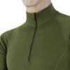 SENSOR MERINO DF pánské triko dl.rukáv zip safari green