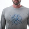 SENSOR MERINO ACTIVE PT COMPASS pánské triko dl.rukáv šedá
