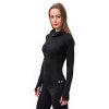 SENSOR MERINO DF dámské triko dl.rukáv s kapucí černá